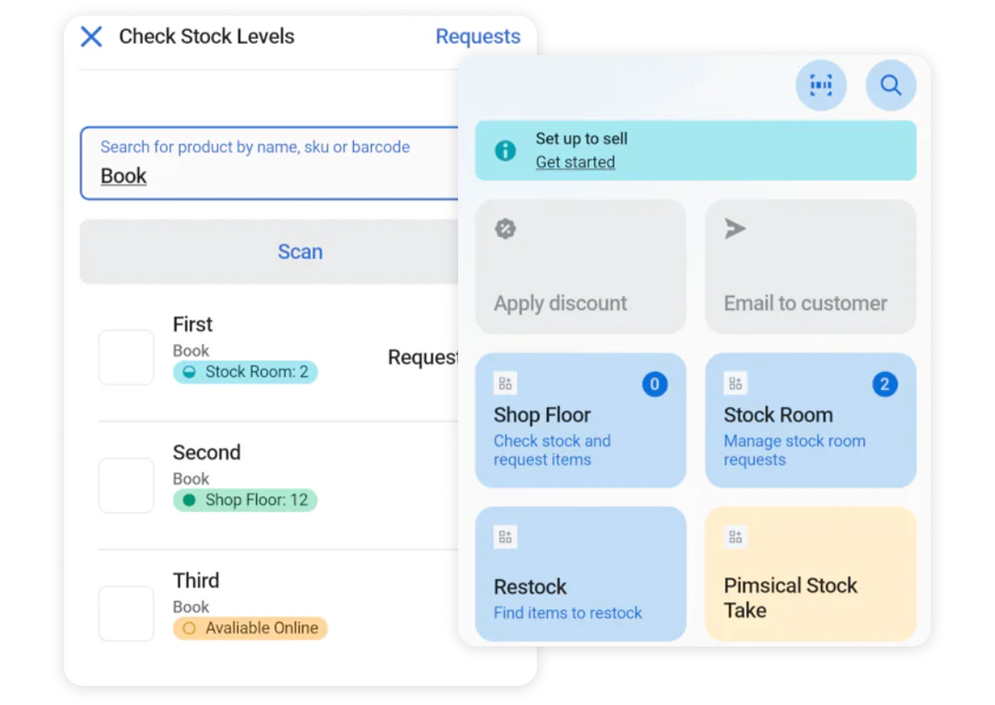 Retail OS screenshots